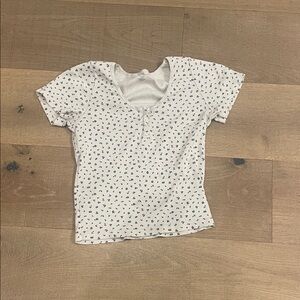 White Brandy Melville Short Sleeve Top